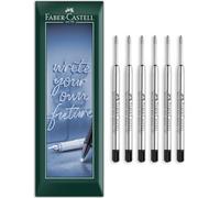 Faber-Castell Ballpoint Pen Refill | XB Extra Broad Nib Line Width | Spare Ink Refills for Ballpoint Pens | Envelope Gift Pack of 6 (Black)