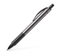 Faber-Castell Basic M 143481 Ballpoint Pen with able Refill, Ink Colour Blue, Barrel Anthracite, Pack of 1
