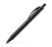 Faber-Castell Basic M 143499 Ballpoint Pen with able Refill, Blue Ink Colour, Black Barrel