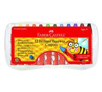Faber-Castell Beeswax Crayons, Durable Storage Case, 12 Vibrant Colors