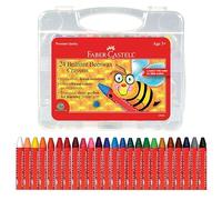Faber-Castell Beeswax Crayons in Durable Storage Case, 24 Vibrant Colors