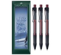 Faber-Castell Beyond Gel Pen 0.4mm Fine Red Pack of 3