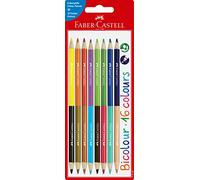 Faber-Castell Bicolor Colour Pencils Set - 8 Pencils, Multicolor (116197)
