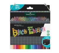 Faber-Castell Black Edition Colour Pencils, Cardboard Wallet of 100