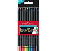 Faber-Castell Black Edition Colouring Pencils Assorted Pack of 12