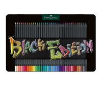 FABER-CASTELL Black Edition Colour Pencils - Tin of 36 - NEW