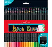 Faber-Castell Black Edition Supersoft Coloured Pencils Wallet of 50 or 100