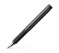 Faber-Castell Carbon Basic Black Fountain Pen with Medium Nib | Fountain pen in carbon look with high-quality stainless steel nib and gift box