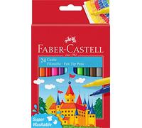 Faber-Castell Castle 554202 Felt Tip Pens Pack of 24 in Cardboard Case