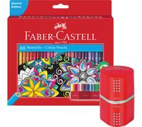 Faber Castell Castle coloured pencils, 60 piece cardboard box, 1 Spitzer + 60 Stifte