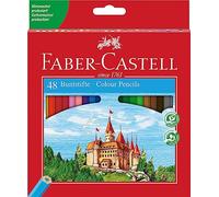 Faber-Castell 120148 - Kasteel kleurpotlodenset, 48 stuks, zeshoekig, breukvast, voor kinderen en volwassenen