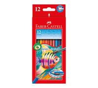 Faber-Castell Classic Colour Watercolour Pencils, Assorted Colours, Wallet of 12