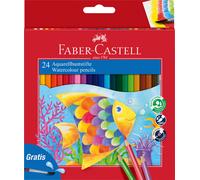 Faber-Castell Classic Colour Watercolour Pencils, Assorted Colours, Wallet of 24
