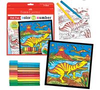 Faber-Castell Color by Number Foil Fun - T-Rex - Color and Display 1 Dinosaur Color by Number Board