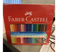 Faber-Castell Colour Grip Colouring Pencils in Gift Tin - 24 Assorted Colours