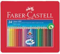 Faber-Castell Assorted Colour Grip Colouring Pencils Water-Soluble Pack Of 24