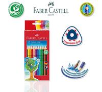 Faber-Castell Colour Grip Triangular Colored Pencils Water-Soluble