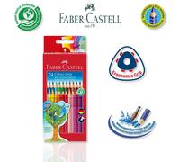 Faber-Castell Colour Grip Triangular Colored Pencils Water-Soluble