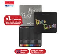 Faber-Castell Colouring Pencils Black Edition, tin of 24 tin of 12