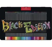 Faber-Castell Colouring Pencils Black Edition, tin of 36 tin of 12