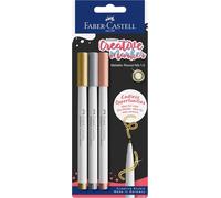 Faber-Castell Creative Marker Pen 1.5mm Bullet Tip Metallics (3pc) Blistercard