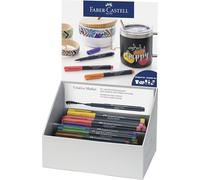 Faber-Castell Creative Marker Pen, 50 Colours Cardboard Display, Colouring, Drawing, Writing, Home, Office Art Supplies
