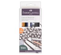 Faber-Castell Creative Studio Charcoal Sketch Set, RHS Special Edition, For Art, Craft, Drawing, Sketching, Hatching, Home, School, University, Colouring