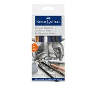 Faber-Castell Creative Studio Charcoal Sketch SetCharcoal, Charcoal Sketch Set, for Art, Craft, Drawing, Sketching, Home, School, University, Colouring
