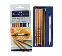 Faber-Castell Creative Studio Classic Sketch Set, Monochrome, Single Pencil, for Art, Craft, Drawing, Sketching, Home, School, University, Colouring
