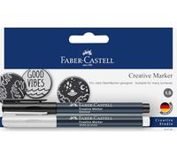 Faber-Castell Creative Studio Creative Marker, White As Snow / Blackout, 0, For Art, Craft, Drawing, Sketching, Home, School, University, Colouring