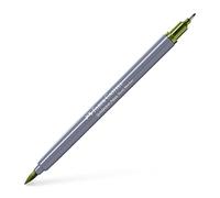 Faber-Castell Creative Studio Goldfaber Aqua Dual Marker, Chromium Green Opaque, Single Marker, For Art, Craft, Drawing, Sketching, Home, School, University, Colouring