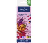 Faber-Castell Creative Studio Goldfaber Aqua Dual Marker, Flowers, Wallet Of 5, For Art, Craft, Drawing, Sketching, Home, School, University, Colouring