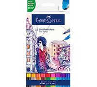 Faber-Castell Creative Studio Goldfaber Aqua Dual Marker, Multicoloured, Marker Wallet Of 18, For Art, Craft, Drawing, Sketching, Home, School, University, Colouring