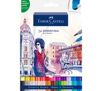Faber-Castell Creative Studio Goldfaber Aqua Dual Marker, Multicoloured, Marker Wallet Of 24, For Art, Craft, Drawing, Sketching, Home, School,