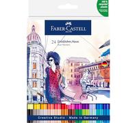 Faber-Castell Creative Studio Goldfaber Aqua Dual Marker, Multicoloured, Marker Wallet Of 24, For Art, Craft, Drawing, Sketching, Home, School, University, Colouring