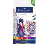 Faber-Castell Creative Studio Goldfaber Aqua Dual Marker, Multicoloured, Marker Wallet Of 18, For Art, Craft, Drawing, Sketching, Home, School, University, Colouring