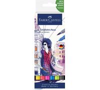 Faber-Castell Creative Studio Goldfaber Aqua Dual Marker, Multicoloured, Marker Wallet Of 6, For Art, Craft, Drawing, Sketching, Home, School, University, Colouring