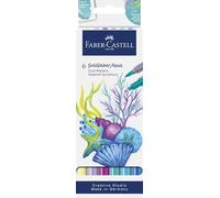 Faber-Castell Creative Studio Goldfaber Aqua Dual Marker, Set of 6 Markers, Seashell Symphony, Art, Craft, Drawing, Sketching, Home, School, University, Colouring