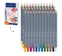 Faber-Castell Creative Studio Goldfaber Aqua Watercolour Pencil, Multicoloured, Gift Set Of 36, For Art, Craft, Drawing, Sketching, Home, School, University, Colouring