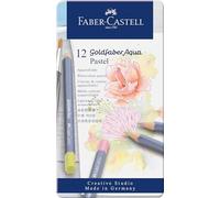 Faber-Castell Creative Studio Goldfaber Aqua Watercolour Pencil, Multicoloured Tin of 12 Pencils, Art, Craft, Drawing, Sketching, Home, School, University, Colouring