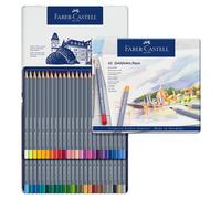 Faber-Castell Creative Studio Goldfaber Aqua Watercolour Pencil, Multicoloured Tin of 48 Pencils, Art, Craft, Drawing, Sketching, Home, School,