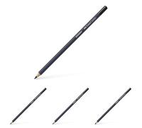 Faber-Castell Creative Studio Goldfaber Colour Pencil, Black (199) Single Pencil, For Art, Craft, Drawing, Sketching, Home, School, University, Colouring (Pack of 4)