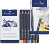 Faber-Castell Creative Studio Goldfaber Colour Pencil, Multicoloured (Multicoloured) Tin Of 12 Pencils, For Art, Craft, Drawing, Sketching, Home, School, University, Colouring