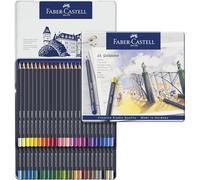 Faber-Castell Creative Studio Goldfaber Colour Pencil, Multicoloured (Multicoloured) Tin Of 48 Pencils, For Art, Craft, Drawing, Sketching, Home, School, University, Colouring