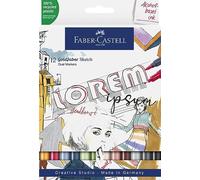 Faber-Castell Creative Studio Goldfaber Sketch Marker, Wallet Of 12, Wallet Of 12, For Art, Craft, Drawing, Sketching, Home, School, University, Colouring