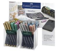 Faber-Castell Creative Studio Metallics Marker, 60 Pens in Assorted Colours, Single Marker, Art, Craft, Drawing, Sketching, Home, School, University, Colouring