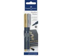 Faber-Castell Creative Studio Metallics Marker, Heart Of Gold/Nothing Else Metals, For Art, Craft, Drawing, Sketching, Home, School, University, Colouring