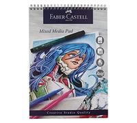 Faber-Castell Creative Studio Mixed Media Pad, A3, Spiral Bound Paper, 250 GSM, 30 Sheets, for All Media, Acrylic, Watercolour Paint and Pencils, Pastel, Charcoal, Graphite, Art, Craft, Home, School
