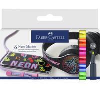 Faber-Castell Creative Studio Neon Marker Pen Set 6pk