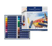 Faber-Castell Creative Studio Oil Pastels, Multicoloured, Cardboard Wallet of 24, Art, Craft, Drawing, Sketching, Home, School, University, Colouring